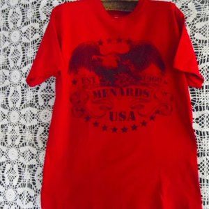 Tee shirt Menards Hanes (197bhcs) preowned no damage has been cleaned .